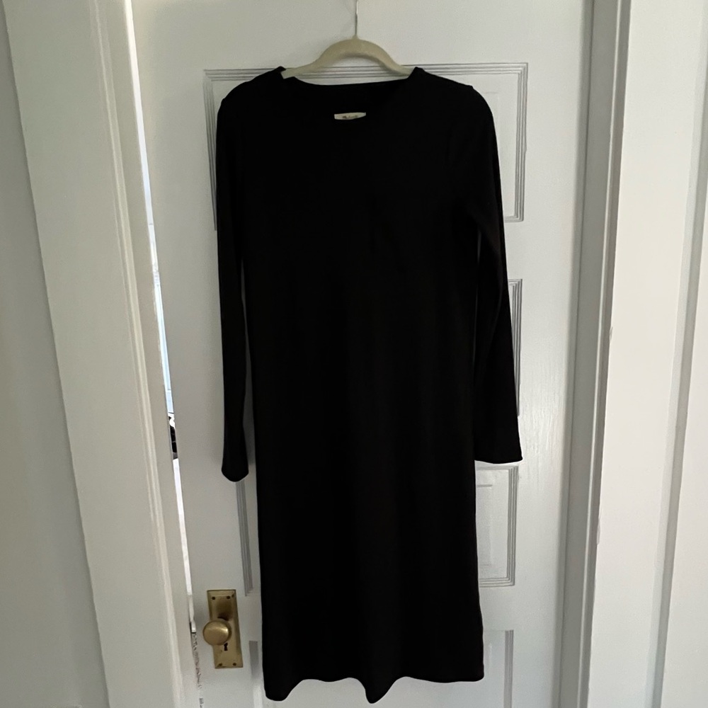 Madewell Classic Black Long Sleeve Dress